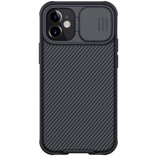 Nillkin Case for iPhone 12 Mini Cover Hard CamShield with Camera Slide Protective Cover [ Perfect Design Compatible with Apple iPhone 12 Mini (5.4 Inch) ] - Black