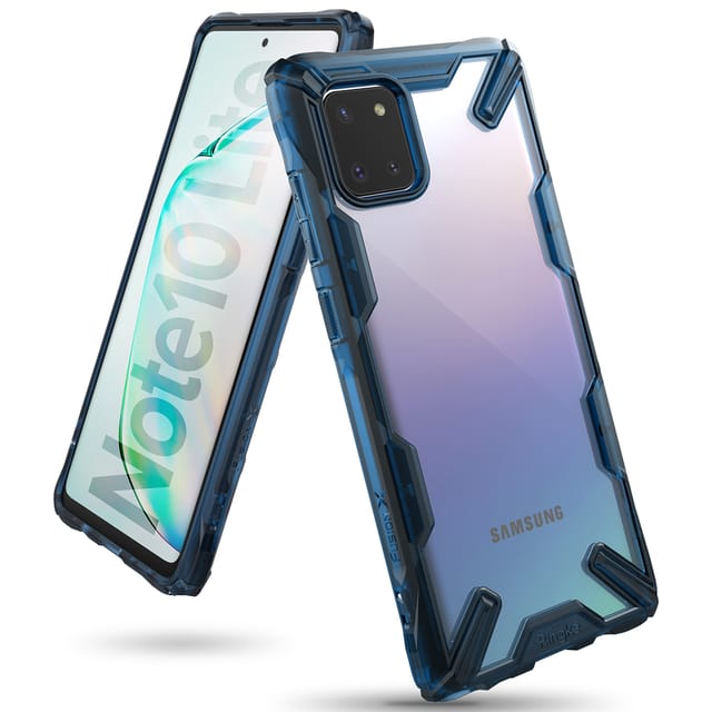 Ringke Case for Galaxy Note 10 Lite Cover Hard Back Cover Fusion-X Ergonomic Transparent Shock Absorption TPU Bumper ( Compatible with Samsung Galaxy Note10 Lite ) - Blue