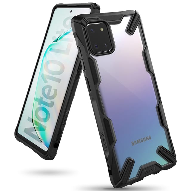 Ringke Case for Galaxy Note 10 Lite Hard Back Cover Fusion-X Ergonomic Transparent Shock Absorption TPU Bumper ( Compatible with Samsung Galaxy Note10 Lite ) - Black
