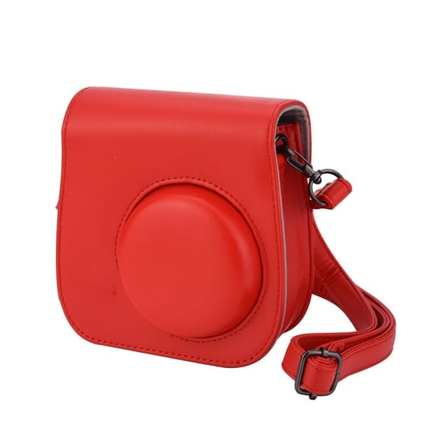 Ozone Instax Mini 8/8+ PU Leather Camera Case Bag - Red