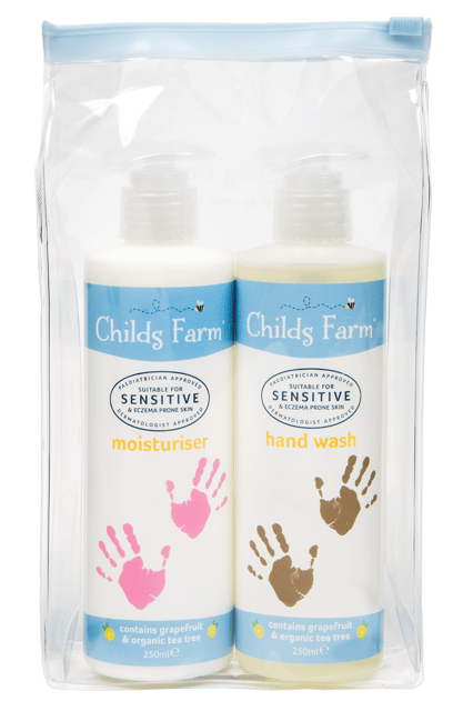 Childs Farm Hand Care Gift Bag Contains 2 X 250Ml Bottles (Cf230, Cf235) Handwash ,Moisturiser Grapefruit & Organic Tea Tree.