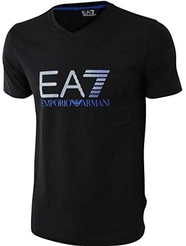 Armani Ea7 Black V Neck T-Shirt For Men (L)