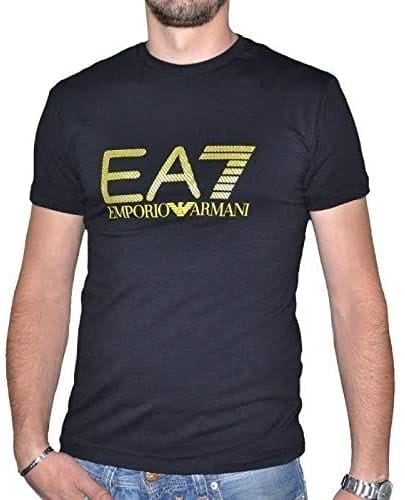 Armani Ea7 Black Round Neck T-Shirt For Men