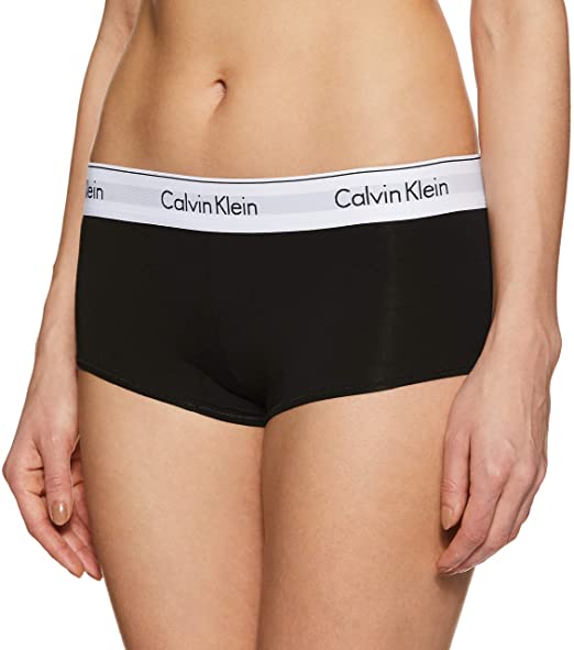 Calvin Klein Women'S Regular Modern Cotton Boyshort Panty Black Small