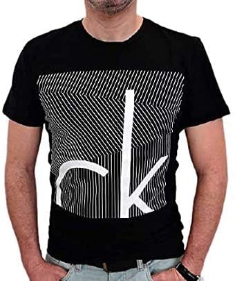 Calvin Klein Black Cotton Round Neck T-Shirt For Men S