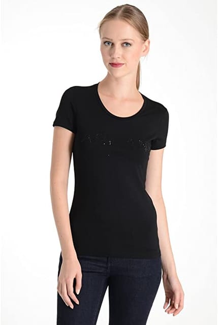 Armani Jeans T-Shirt Round Neck Women'S Black (Xs)