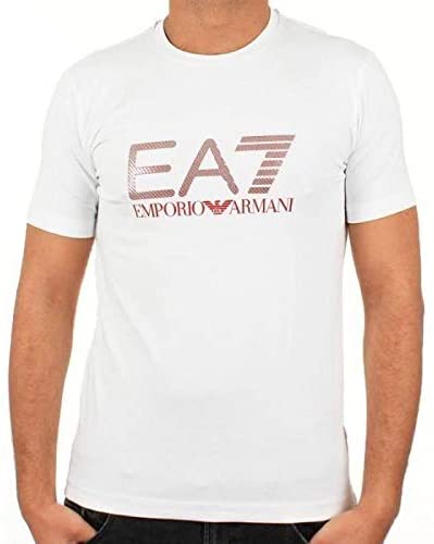Armani Ea7 White Round Neck T-Shirt For Men