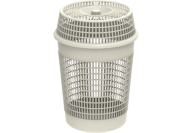 Tall Laundry Basket With Lid 65L