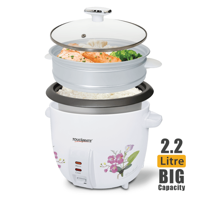 Touchmate 2.2 Liter Stainless Steel Rice Cooker