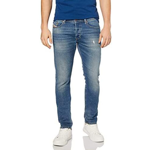 Diesel Tepphar Men'S Jeans Slim Fit Blue Stretch Denim