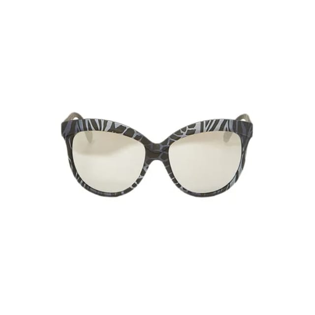 Italia Independent Women's Cat Eye Shape Zebra Designed Black Frame 0092.Zef.071