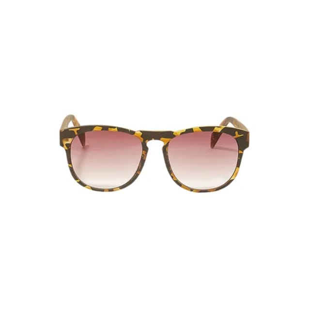 Italia Independent Unisex Wayfarer Shape Sunglasses Havana Desined Acetate Frame 0902.148.000