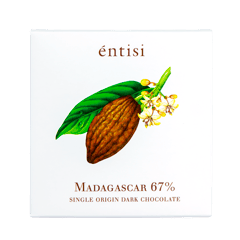 Entisi Single Origin Madagascar 67% Dark Chocolate Bar - 75gm (Pack of 2)