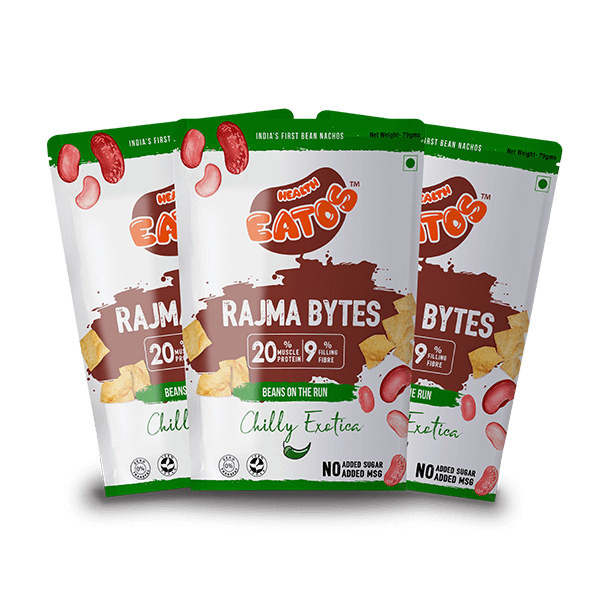 Chilly Exotica Rajma Bytes Nachos by Health Eatos - 282 g (Pack of 3 [94 g])