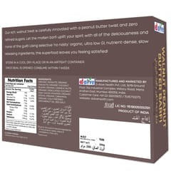 D Alive Walnut Peanut Butter Barfi (Includes Raw Cacao) - Nutrient-Rich & Healthy Indian Sweets / Mithai - 33g x 6 servings, total 200g (All Natural High Protein Post-Workout Snack)