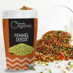Honeslty Organic Fennel Seeds/ Saunf (USDA Organic Certified, 100% Pure & Natural) - 150g