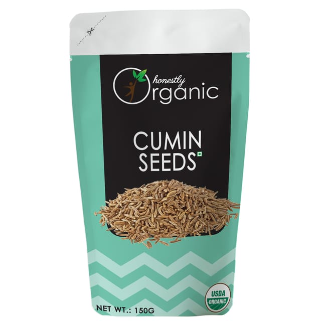 Honeslty Organic Cumin Seeds/ Jeera (USDA Organic Certified, 100% Pure & Natural) - 150g