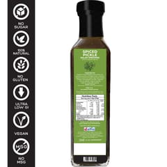 D-Alive Spiced Pickle Salad Dressing - 270g (Sugar-Free, Organic, Gluten-Free, No MSG, Low Carb, Ultra Low GI, Vegan, Diabetes & Keto Friendly) - Made in Small Batches, Packed in Glass Bottles