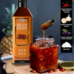 D-Alive Sweet Sour Chilli (Dipping & Cooking) Sauce - 280g (Sugar-Free, Organic, Gluten-Free, Low Carb, Ultra Low GI, Vegan, Diabetes & Keto Friendly) - Made in Small batches, Packed in Glass Bottles