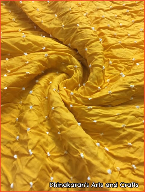 DESI YELLOW Bandhani Fabric