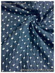 GREYISH BLUE Bandhani Fabric