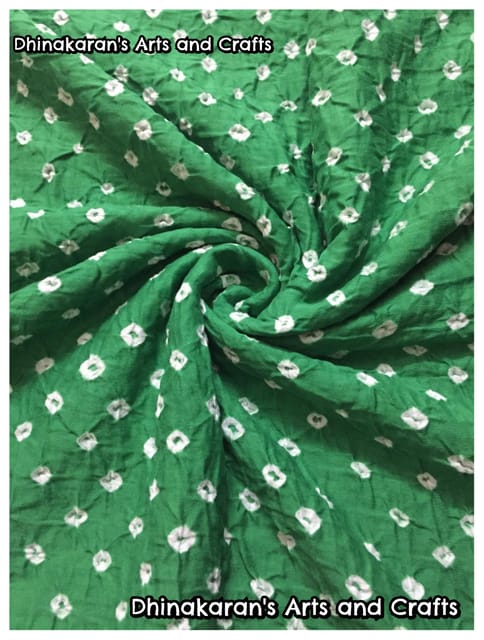 DARK PARROT GREEN Bandhani Fabric