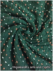 DESI GREEN Bandhani Fabric