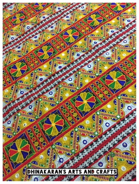 Gulmohar Kutchwork Fabric