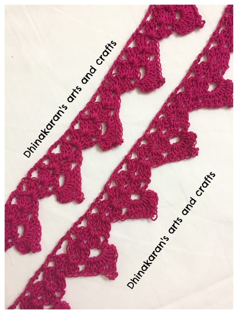 Nawabi Pink Crochet Lace