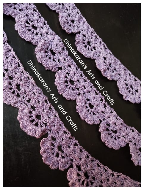 Lavender Floral Crochet Lace