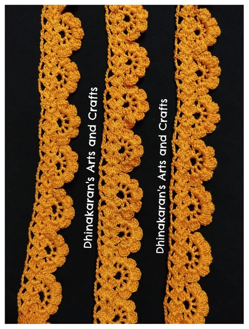 Orange Floral Crochet Lace