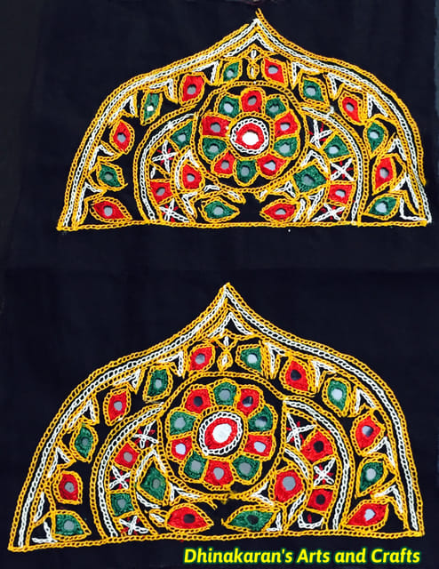Nizam's Crown Kutchwork Sleeves Patch-(1)
