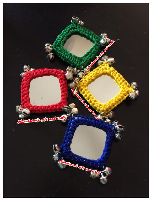 Patang Big Square Mirror Buttons
