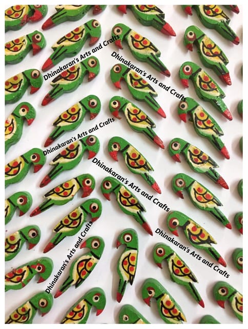 DARK GREEN Parrot Buttons