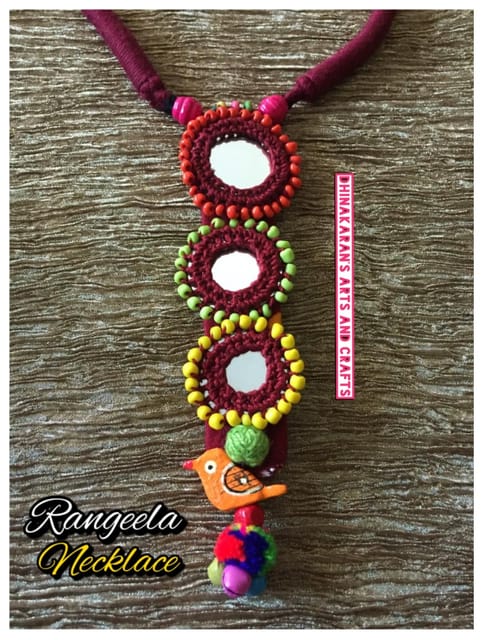 Rangeela Mirror Necklace-(9)