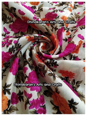 Floral Print Fabric-(1)
