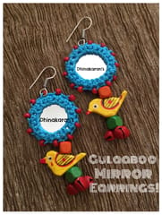 Gulaabo Mirror Earrings-(3)