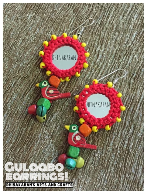 Gulaabo Mirror Earrings-(12)