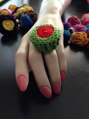 Watermelon Crochet Finger Ring