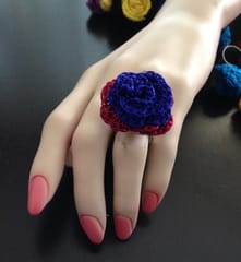 Glitter Crochet Finger Ring