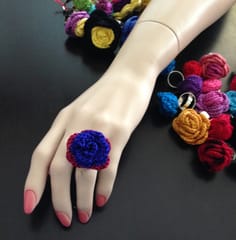 Glitter Crochet Finger Ring
