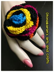 Black Beauty Crochet Finger Ring