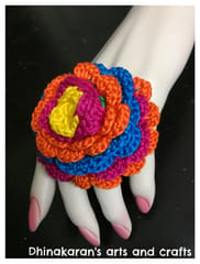 Multicolour Crochet Finger Ring