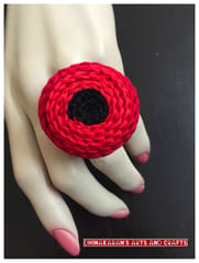 Polka Crochet Finger Ring-(1)