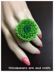Polka Crochet Finger Ring-(2)