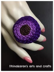 Polka Crochet Finger Ring-(3)