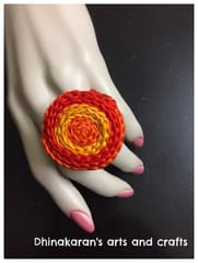 Polka Crochet Finger Ring-(4)