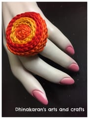 Polka Crochet Finger Ring-(4)