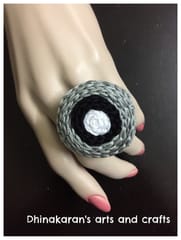 Polka Crochet Finger Ring-(5)