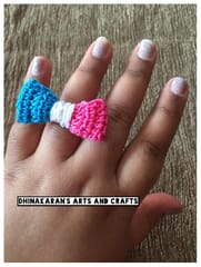 Bow Crochet Finger Ring
